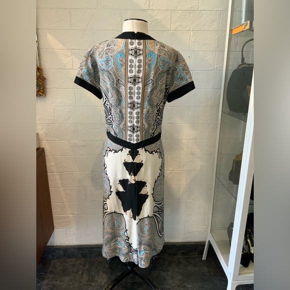 Etro Black and Blue Paisley Dress - Picture 9 of 13